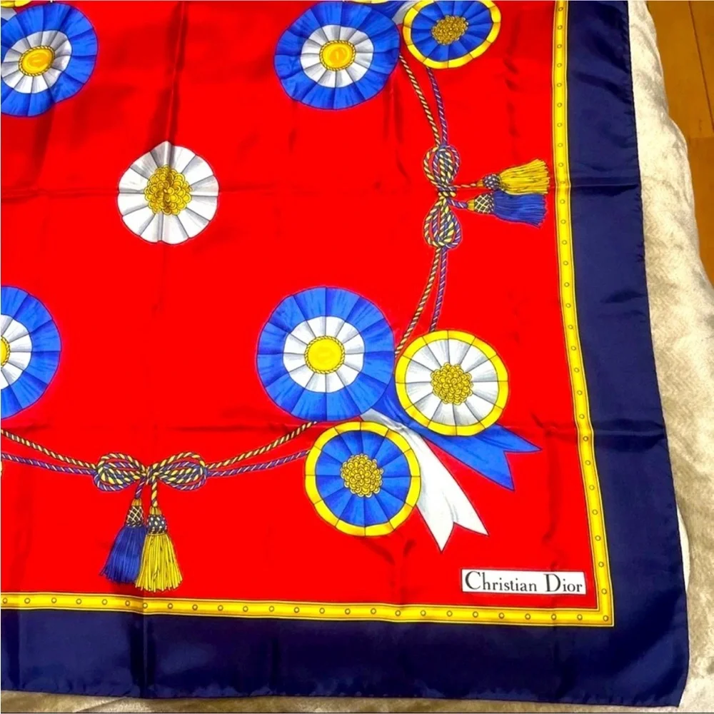Christian Dior Silk Scarf, 86cm, Vintage